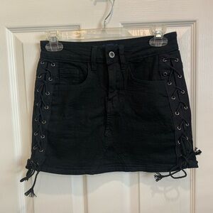 Angel Kiss Black Mini Pencil Skirt